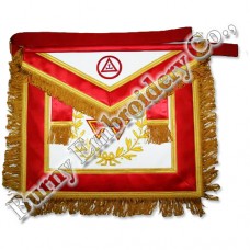Masonic Hands Embroidered Red Aprons